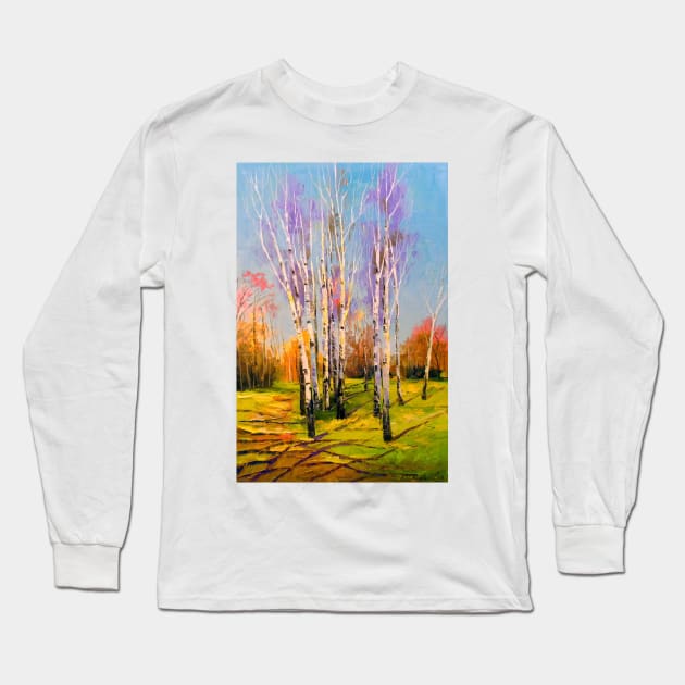 Spring birch Long Sleeve T-Shirt by OLHADARCHUKART